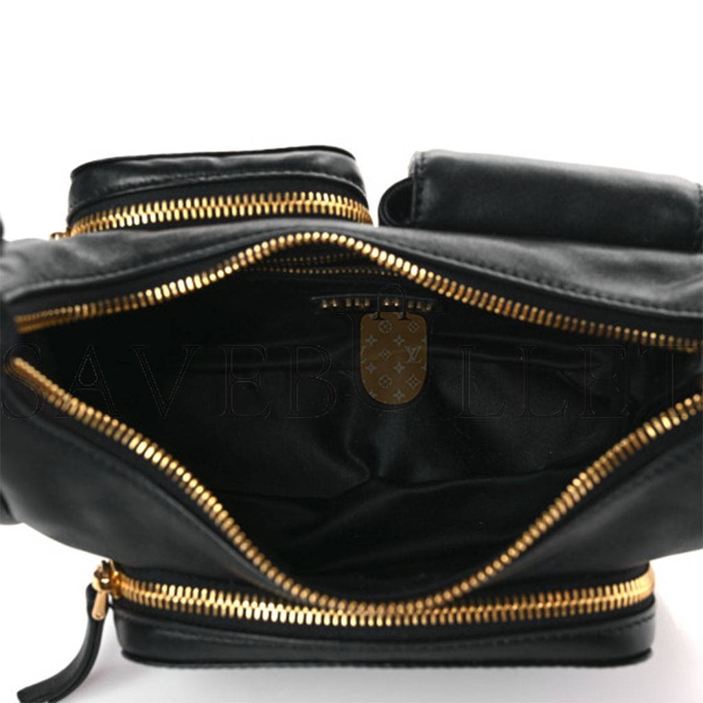 M1v M1v nappa multi pocket hobo black 5bc145 (22*13*6cm)
